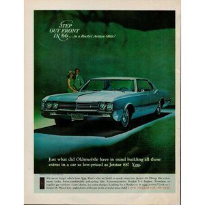 1965 Vintage Print Ad for 1966 Oldsmobile Jetstar 88 Automobile (L17)